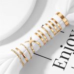Limited Edition Gold Plated Tantalizing Rings Set of 9 Mixed Sizes For Women - VAIRAVI
