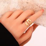 Gold Plated Multicolour Butterfly inspired Rings Set of 12 For Women - VAIRAVI