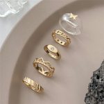 Gold Plated Rings Set of 5 For Women - VAIRAVI