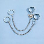 Silver Plated Silver-Toned Chain Ring Set of 2 For Women - VAIRAVI