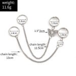 Silver Plated Silver-Toned Chain Ring Set of 2 For Women - VAIRAVI
