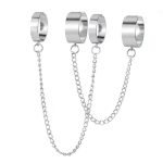 Silver-Toned Silver Plated Chain Rings Set of 2 For Women - VAIRAVI