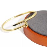 Stainless Steel Gold Plated Stainless Steel Anti Tarnish Nail Bracelet For Women - VAIRAVI