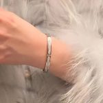 Stainless Steel Silver Plated Mother of Pearls Contemporary Anti-Tarnish Bracelet For Women - VAIRAVI