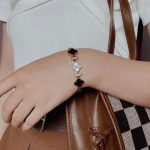 Stainless Steel Rose Gold Plated Mother of Pearls Three Clover Leaf Irish Design Bracelet For Women - VAIRAVI