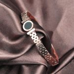 Stainless Steel Rose Gold Plated Roman Zig Zag Style Contemporary Bracelet For Women - VAIRAVI