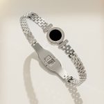 Stainless Steel Silver Plated Roman Zig Zag Style Anti-Tarnish Bracelet For Women - VAIRAVI