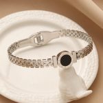 Stainless Steel Silver Plated Roman Zig Zag Style Anti-Tarnish Bracelet For Women - VAIRAVI