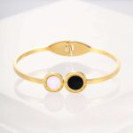 Gold Plated Stainless Steel Roman Numerals Anti Tarnish Geometric Bracelet - Image 7