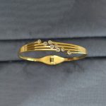 Gold Plated Stainless Steel Contemporary Anti Tarnish Geometric Bracelet - Image 4