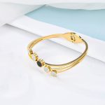 Gold Plated Stainless Steel Contemporary Anti Tarnish Geometric Bracelet - Image 7