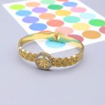 Gold Plated Stainless Steel Contemporary Anti Tarnish Geometric Bracelet - Image 3