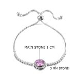 Silver Plated Round Crystal Studded Matrix Anti Tarnish Tennis Bracelet - Image 14