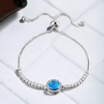 Silver Plated Round Crystal Studded Matrix Anti Tarnish Tennis Bracelet - Image 8