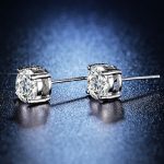 Silver Plated Crystal Studded Anti Tarnish Circular Solitaire Stud Earrings - VAIRAVI