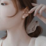 Silver Plated American Diamond Studded Butterfly Shape Korean Hoop Earrings - Image 7
