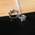 Silver Plated American Diamond Studded Floral Korean Hoop Earrings - Image 6