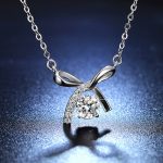Silver Plated Crystal Studded Infinity Stone Anti Tarnish Pendant - VAIRAVI