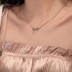 Rose Gold Plated American Diamond Studded Infinity Shape Korean Pendant - Image 7