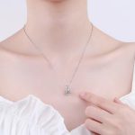 Silver Plated American Diamond Studded Rown Contemporary Pendant - Image 8