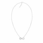 Silver Plated American Diamond Studded Infinity Shape Pendant - Image 6