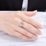 Rose Gold Plated American Diamond Studded Swan Shape Contemporary Korean Finger Ring - Image 3