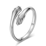 Amazing Heart Design Silver Plated Adjustable Ring  For Women - VAIRAVI