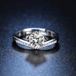 Silver Plated American Diamond Studded Contemporary Solitaire Anti Tarnish Adjustable Finger Ring - VAIRAVI