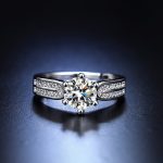 Silver Plated American Diamond Studded Contemporary Anti Tarnish Adjustable Finger Ring - VAIRAVI