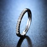 Silver Plated American Diamond Studded Anti Tarnish Contemporary Adjustable Round Finger Ring - VAIRAVI