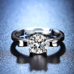 Silver Plated Crystal Studded Bow Tie Anti Tarnish inspired Solitaire Adjustable Finger Ring - VAIRAVI