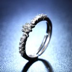 Silver Plated American Diamond Studded Contemporary Anti Tarnish Adjustable Round Finger Ring - VAIRAVI