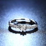 Silver Plated American Diamond Studded Contemporary Anti Tarnish Adjustable Round Finger Ring - VAIRAVI