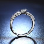 Silver Plated American Diamond Studded Contemporary Anti Tarnish Adjustable Round Finger Ring - VAIRAVI