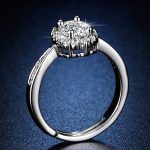 Silver Plated American Diamond Studded Oval Anti Tarnish Contemporary Adjustable Finger Ring - VAIRAVI