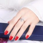 Silver Plated American Diamond Studded Butterfly Shape Contemporary Korean Finger Ring - Image 6