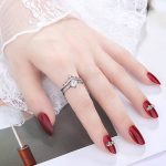 Silver Plated American Diamond Studded Crown Shape Contemporary Korean Finger Ring - Image 4