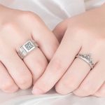 Silver Plated American Diamonds Studded Classic Adjustable Couple Rings - Image 5