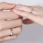 Silver Plated American Diamonds Studded Adjustable Heart Themed Couple Rings - Image 3