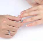 Silver Plated American Diamonds Studded Classic Adjustable Couple Rings - Image 6