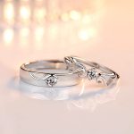 Silver Plated American Diamonds Studded Classic Adjustable Couple Rings - Image 5