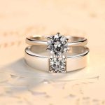 Silver Plated American Diamonds Studded Classic Adjustable Couple Rings - Image 5