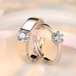 Silver Plated American Diamonds Studded Classic Adjustable Couple Rings - Image 8