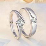 Silver Plated American Diamonds Studded Classic Adjustable Couple Rings - Image 4