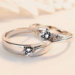 Silver Plated American Diamonds Studded Classic Adjustable Couple Rings - Image 6