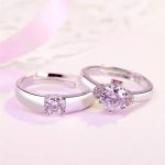 Silver Plated American Diamonds Studded Classic Adjustable Couple Rings - Image 8