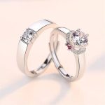 Silver Plated American Diamonds Studded Classic Adjustable Couple Rings - Image 9