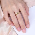 Gold-Plated Hug Shaped Adjustable Hug Day Finger Ring - Image 2